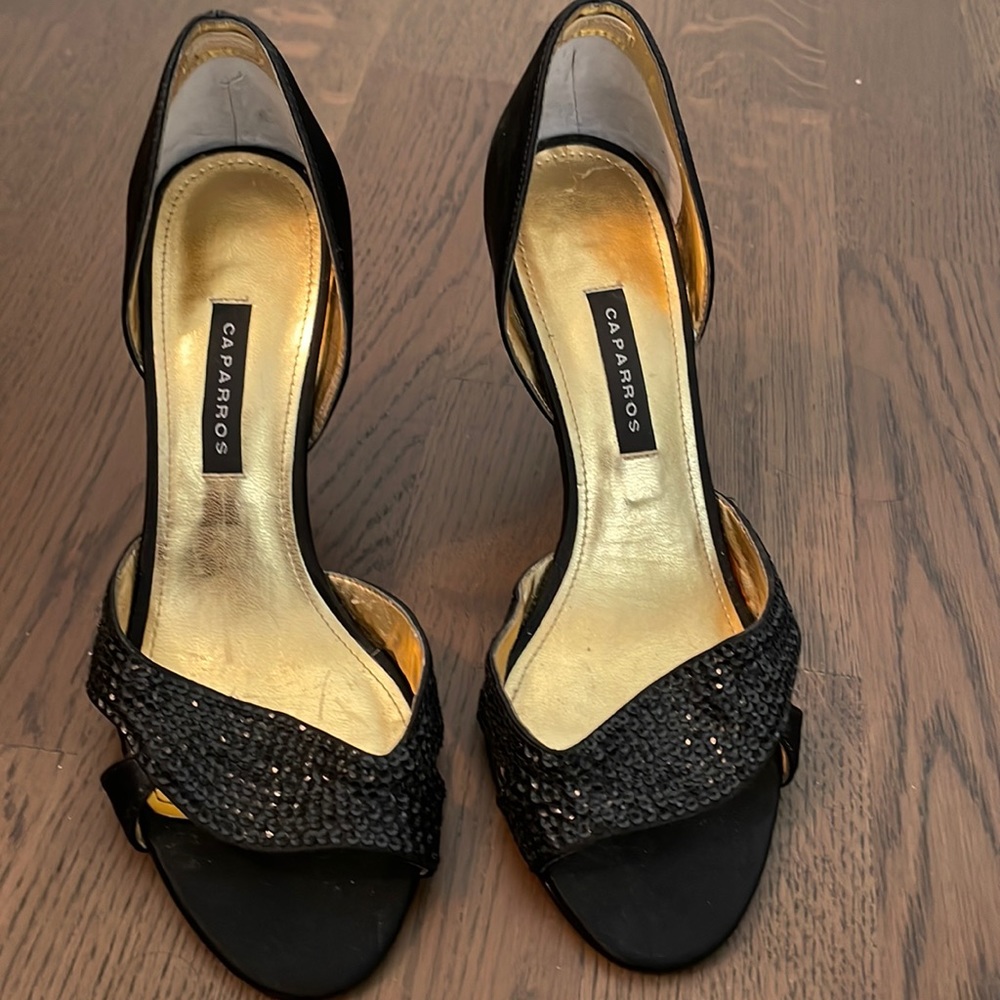 Capparos black evening shoes